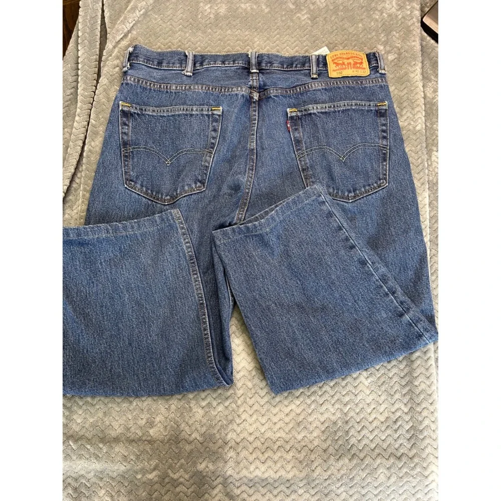 Levis 550 Original Fit VinJeans Mens 40x24 Blue Denim Straight Leg Zip &n Button